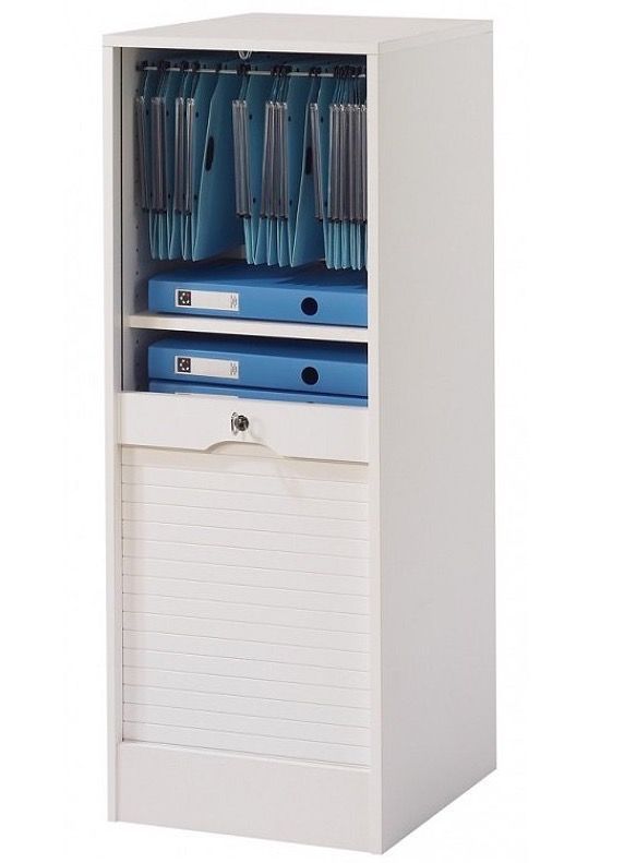 Classeur à rideau blanc Office 108 cm - Photo n°1