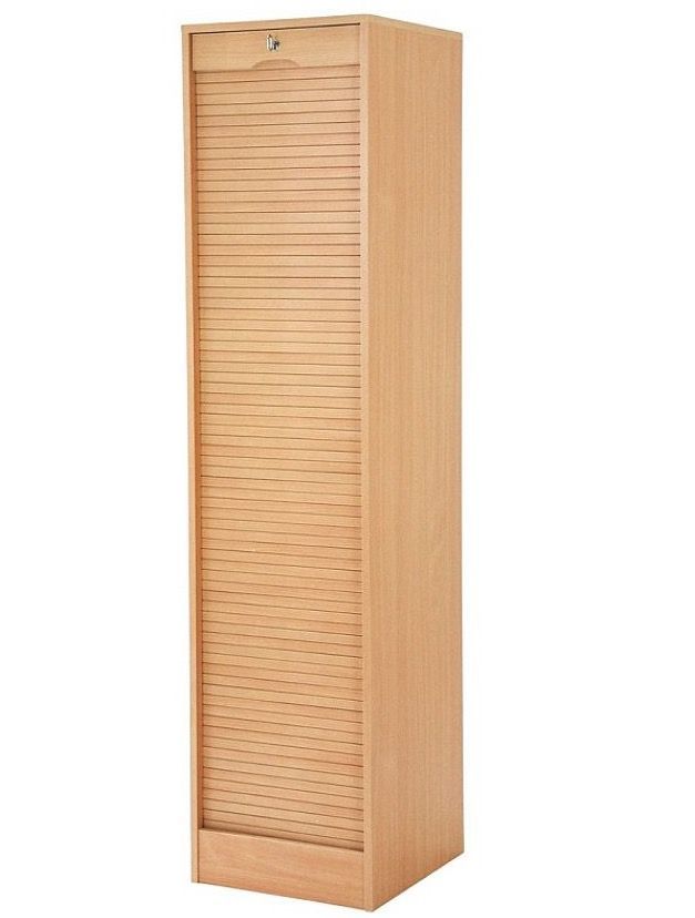 Classeur à rideau bois clair Office 172 cm - Photo n°1