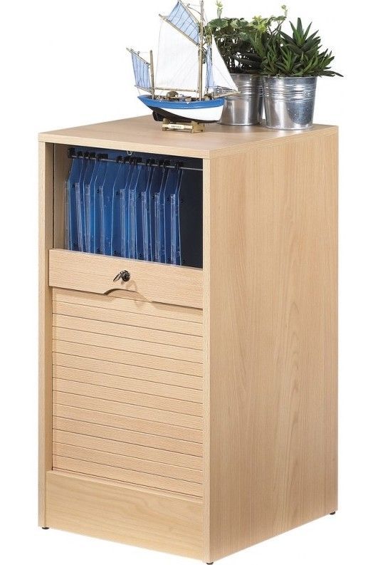 Classeur à rideau hêtre Office 76 cm - Photo n°1