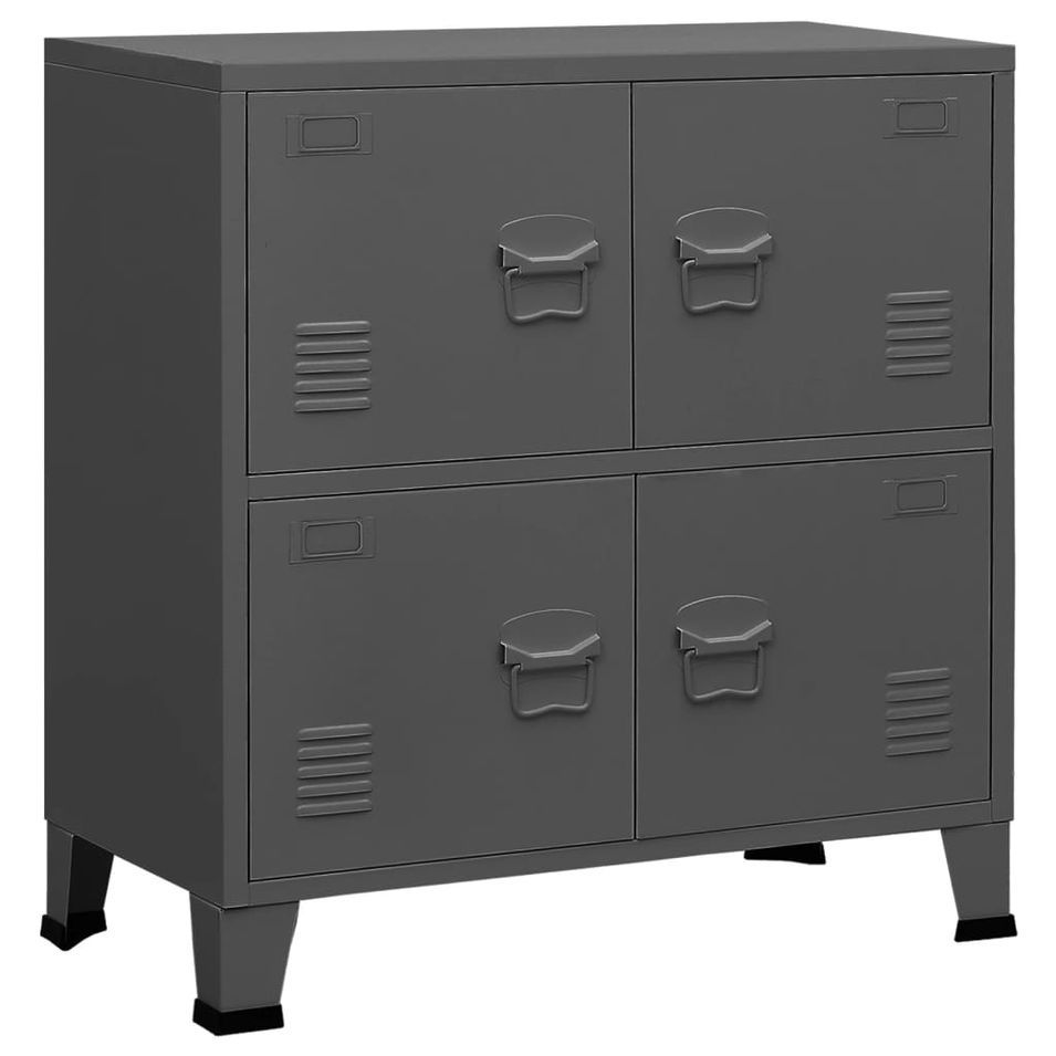 Classeur Anthracite 75x40x80 cm Acier - Photo n°1