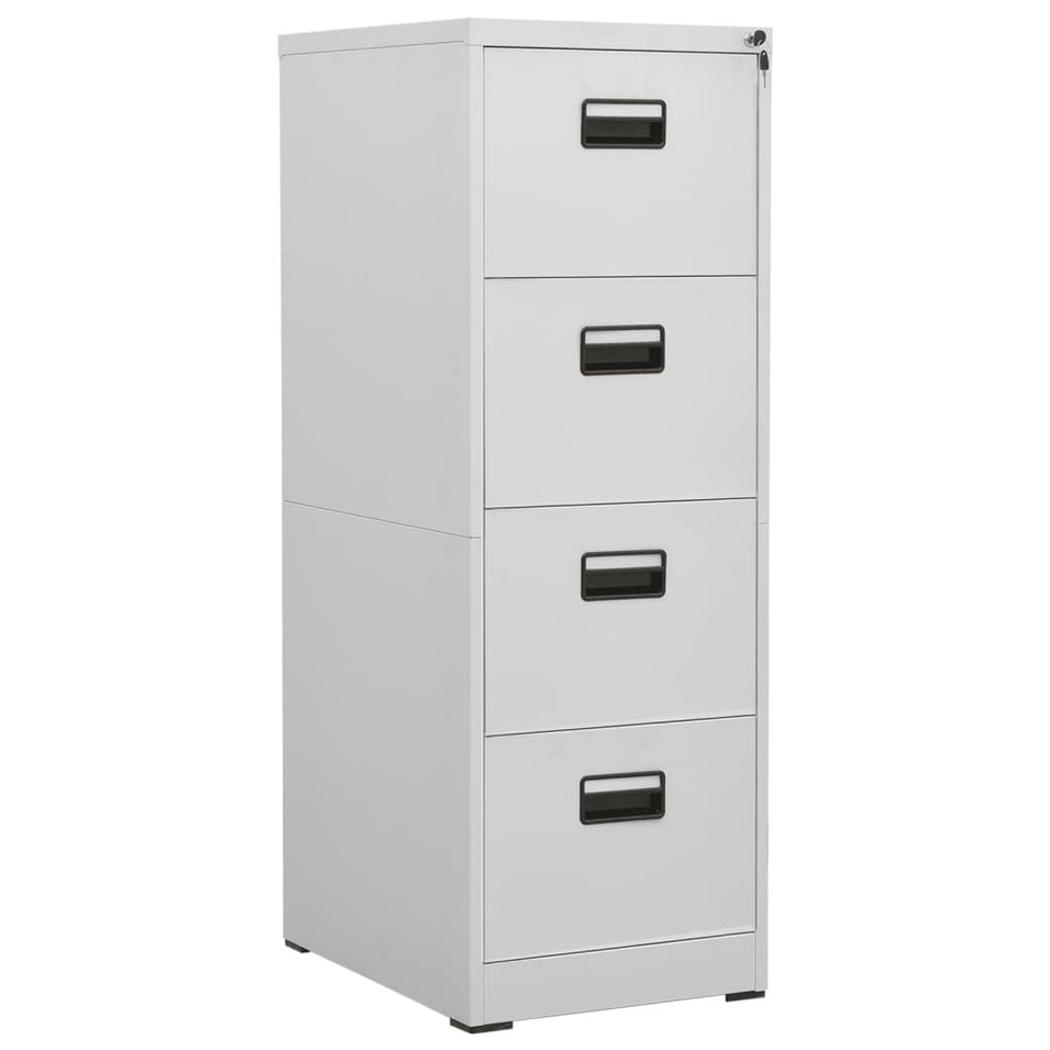 Classeur Gris clair 46x62x133 cm Acier - Photo n°1
