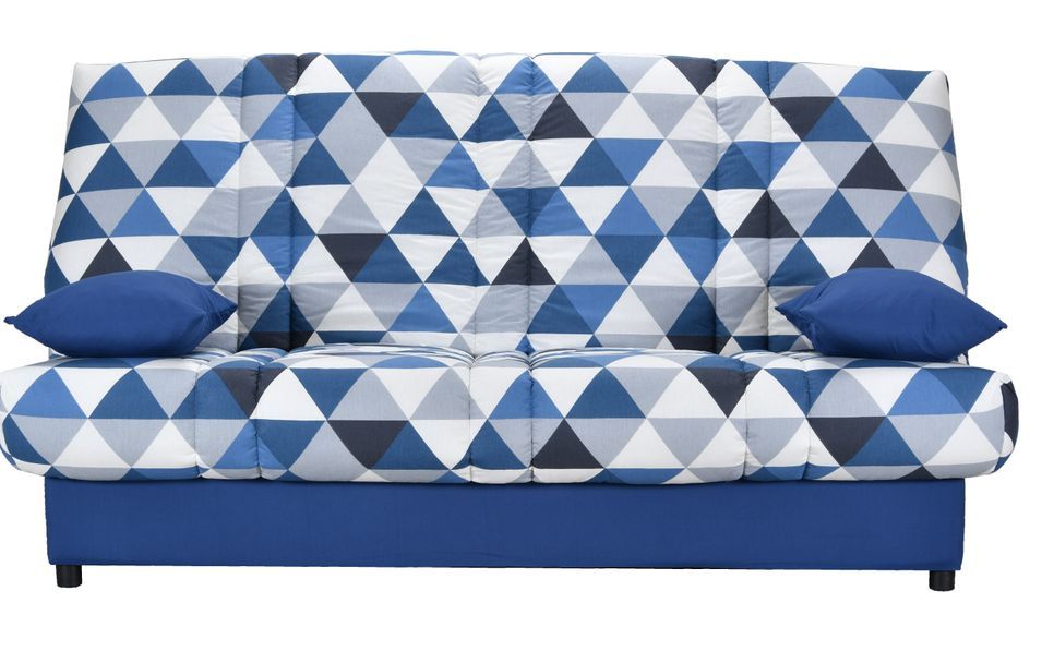 Clic Clac imprimé Arlequin bleu 130x190 cm matelas 11 cm - Photo n°1