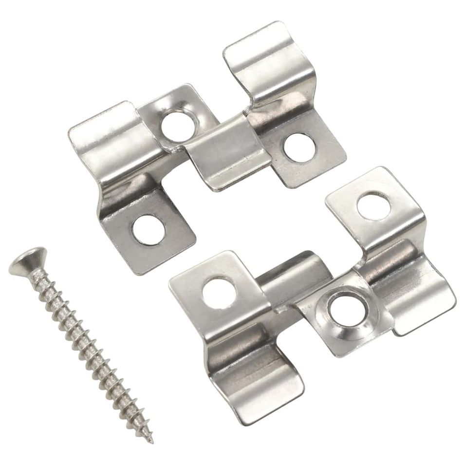 Clip de fixation de terrasse 100pcs et 200 vis Acier inoxydable - Photo n°1