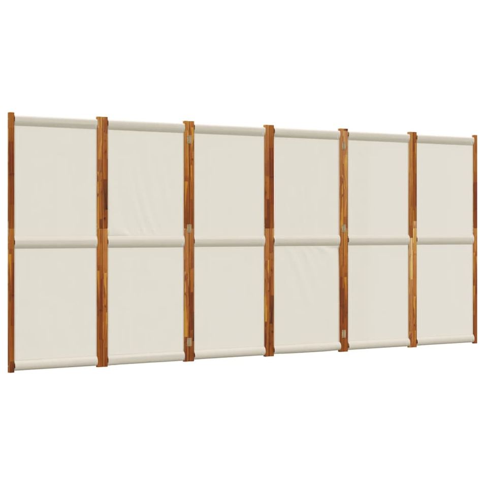 Cloison de séparation 6 panneaux gris clair 420x180 cm - Photo n°1