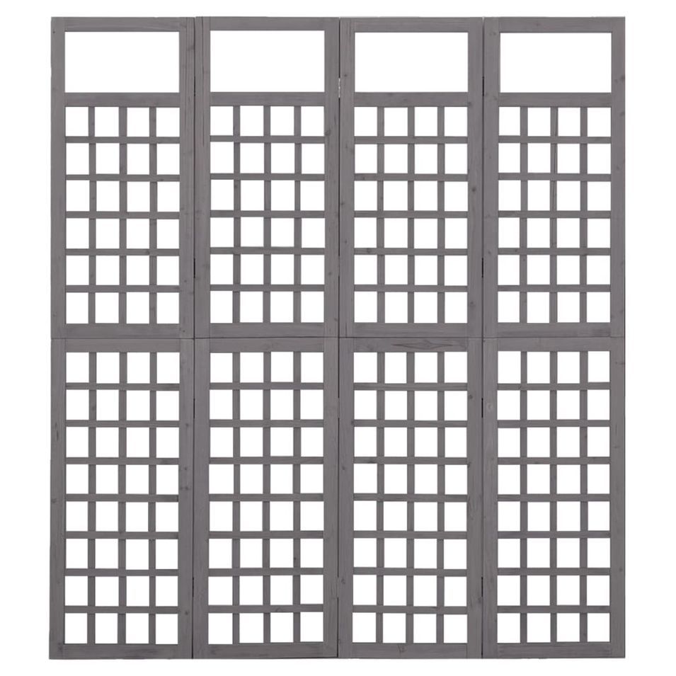 Cloison de séparation à 4 panneaux Bois de pin solide 161x180cm 2 - Photo n°1