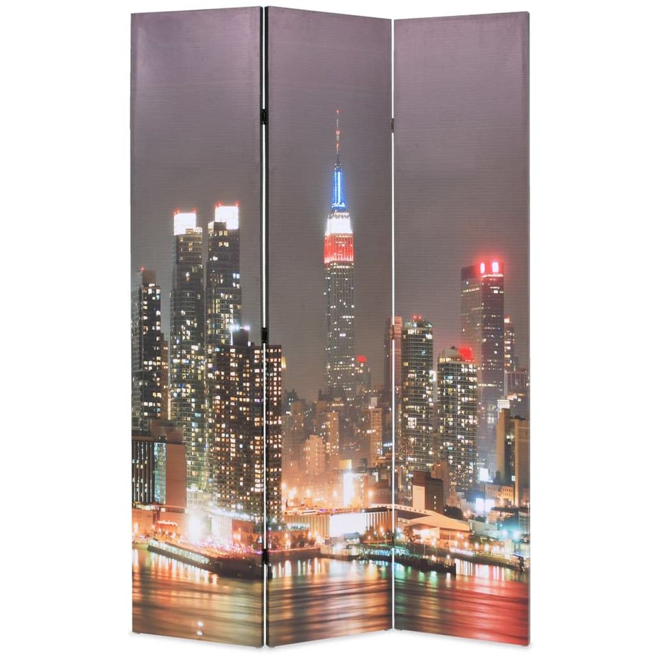 Cloison de séparation pliable 120x170 cm New York la nuit - Photo n°1
