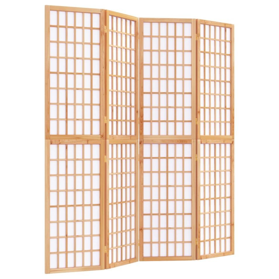 Cloison de séparation pliable 4 panneaux 160x170 cm - Photo n°1