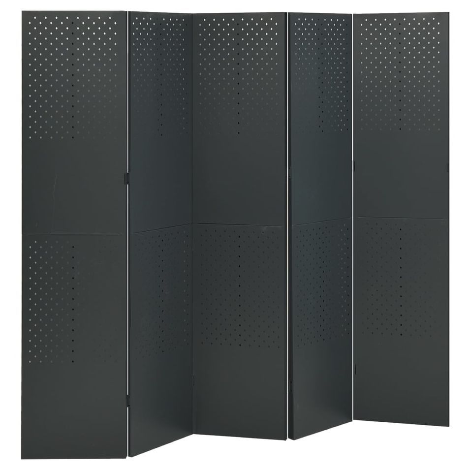 Cloisons de séparation 5 panneaux 2 pcs Anthracite 200x180 cm - Photo n°1