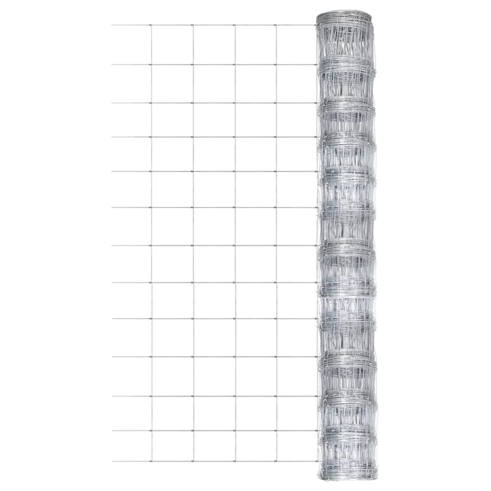 Clôture de jardin Acier galvanisé 50x1,25 m Argenté - Photo n°1