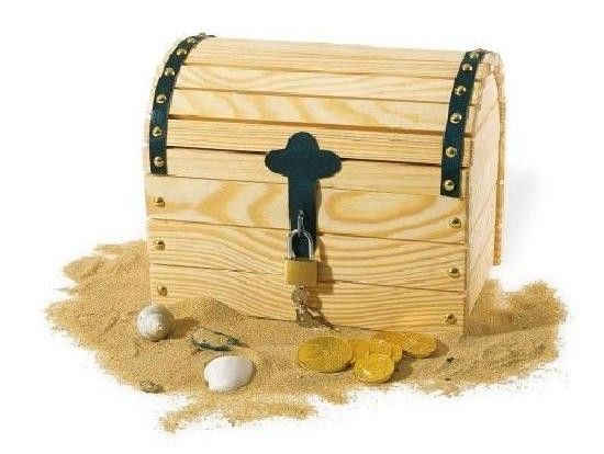 Coffre à jouets épicéa clair Ali Baba - Photo n°1