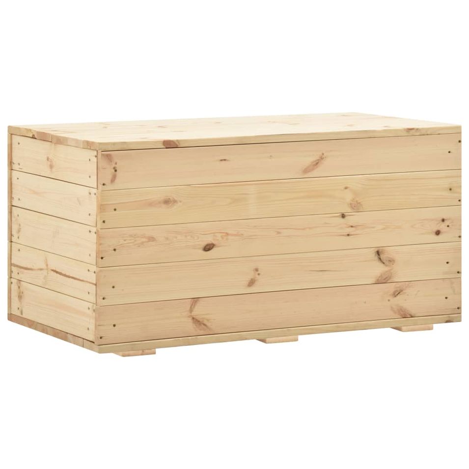 Coffre de rangement 100x54x50,7 cm Bois de pin massif - Photo n°1