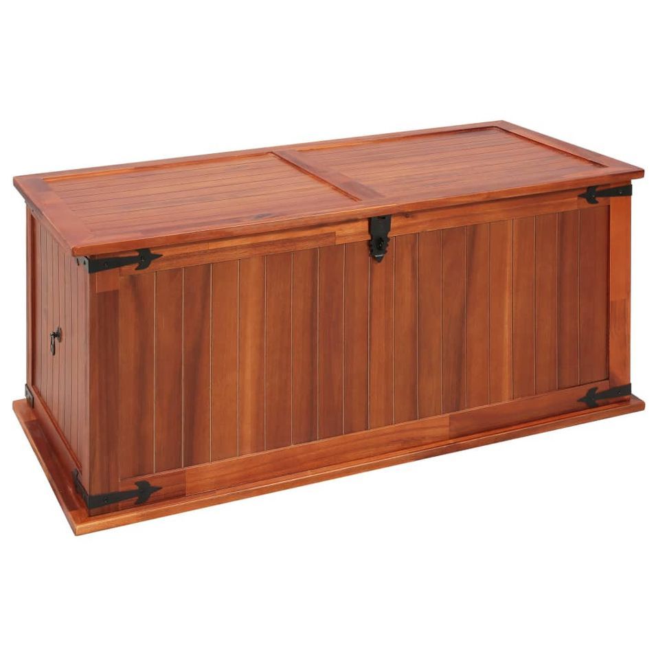 Coffre de rangement 79x34x32 cm Bois d'acacia solide - Photo n°1