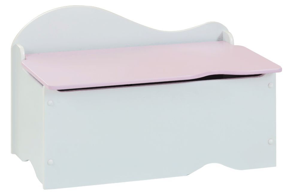 Coffre de rangement Blanc couvercle Rose Spoon - Photo n°1