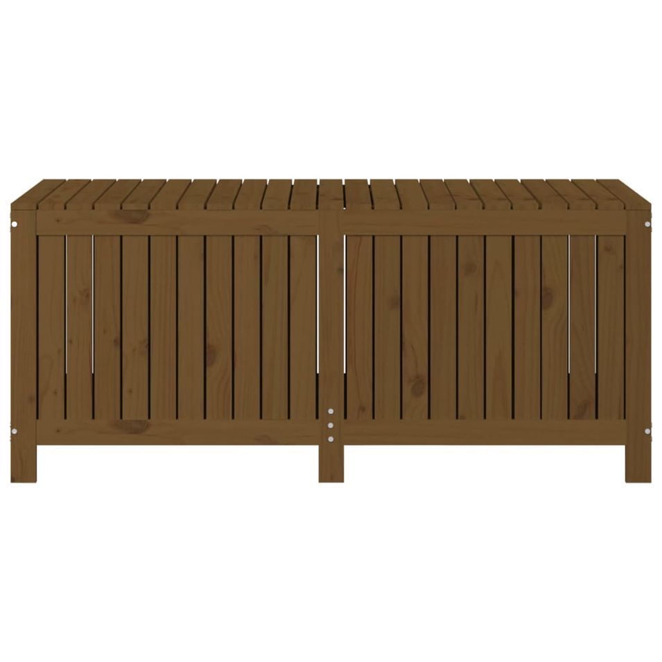 Coffre de rangement de jardin en bois massif de pin Pelika – Élégance rustique et grande capacité - Photo n°1
