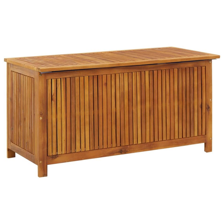 Coffre de rangement de jardin persiennes Puncha - Bois d’Acacia - Photo n°1
