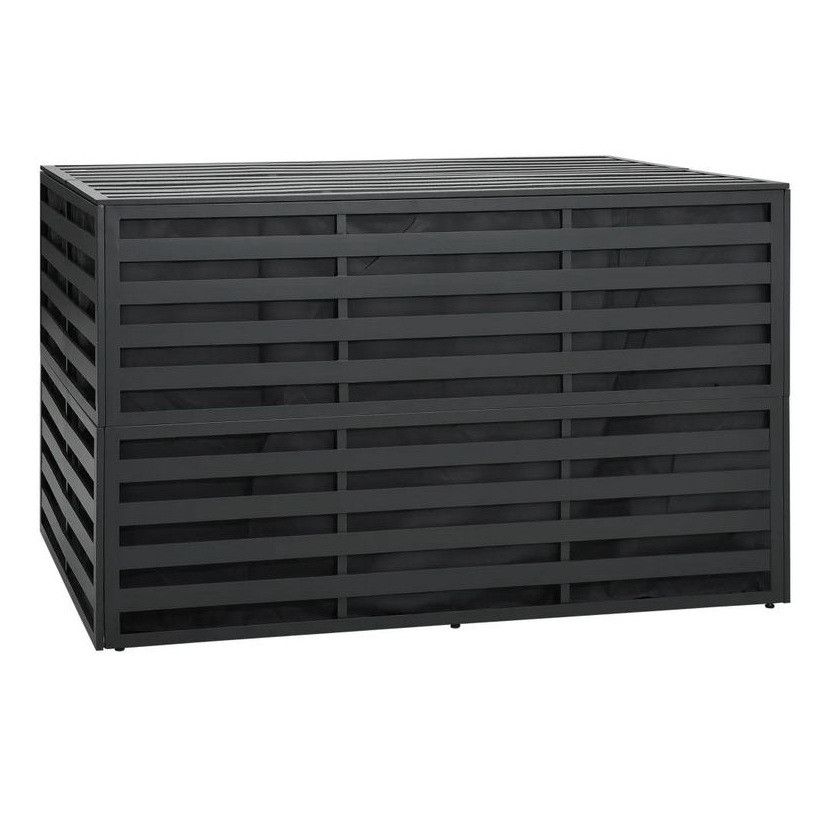 Coffre de rangement jardin métal anthracite Belie L150xH100 cm - Photo n°1