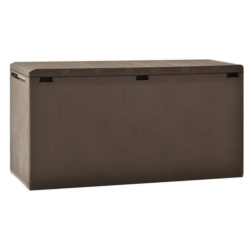 Coffre de rangement jardin polypropylène marron Stag 114 cm - Photo n°1