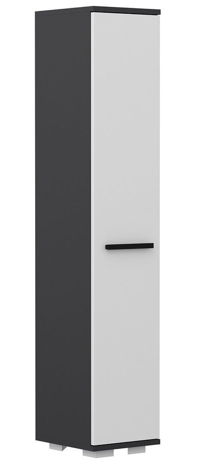 Colonne anthracite et blanc multifonctions 1 porte Parko 29.6 cm - Photo n°1