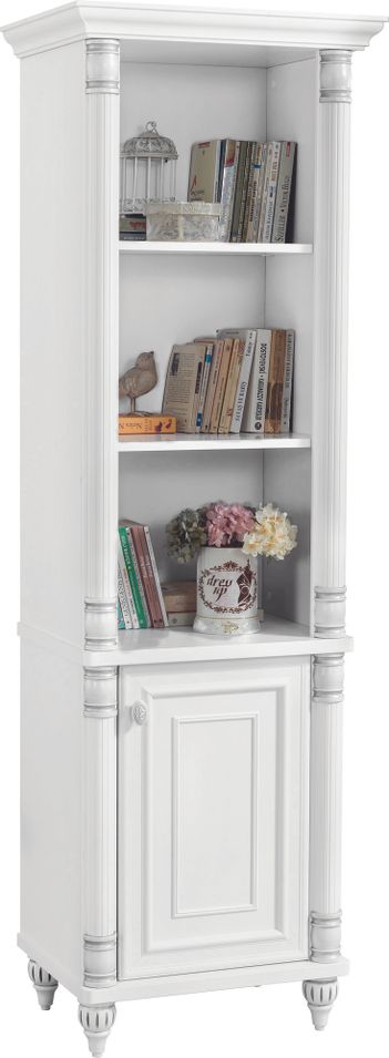 Colonne bibliothèque blanche Romantika 58 cm - Photo n°1