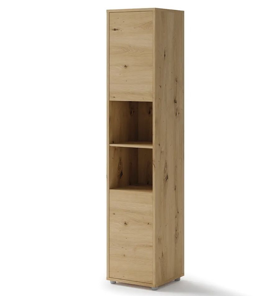 Colonne de rangement pour lit escamotable NOBY 45 cm - 2 portes & 2 niches - Photo n°1