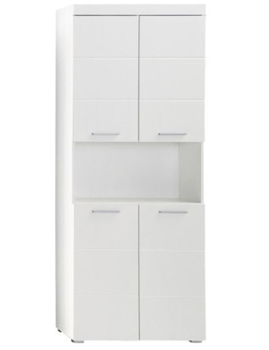Colonne de salle de bain 2 portes blanc brillant Kelia 73 cm - Photo n°1