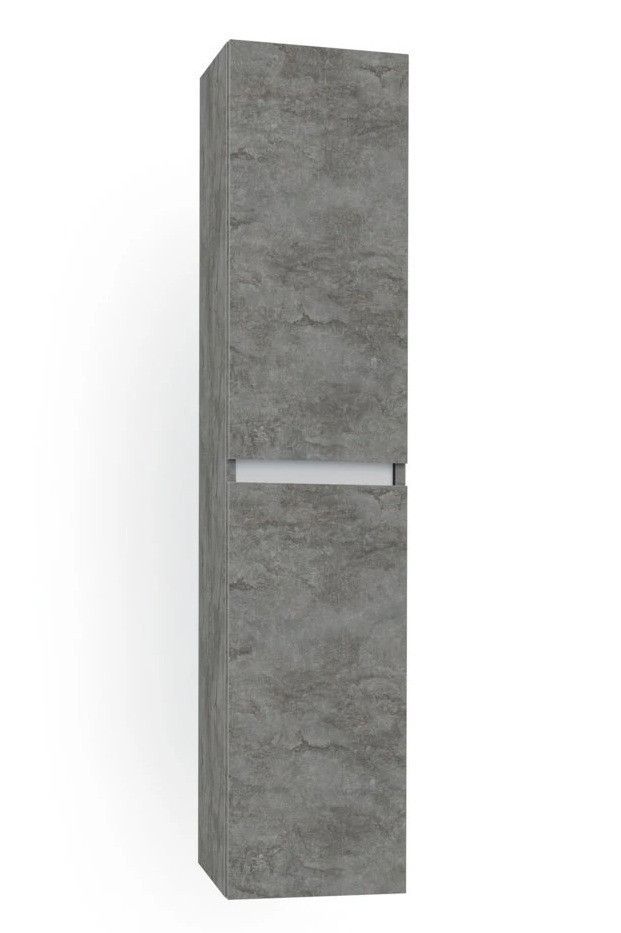 Colonne de salle de bain mélaminé gris oxyde Teph L 35 cm - Photo n°1