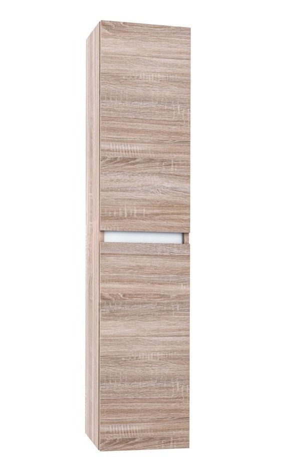 Colonne de salle de bain mélaminé bois clair Teph L 35 cm - Photo n°1