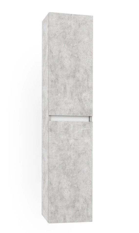 Colonne de salle de bain mélaminé effet béton Teph L 35 cm - Photo n°1