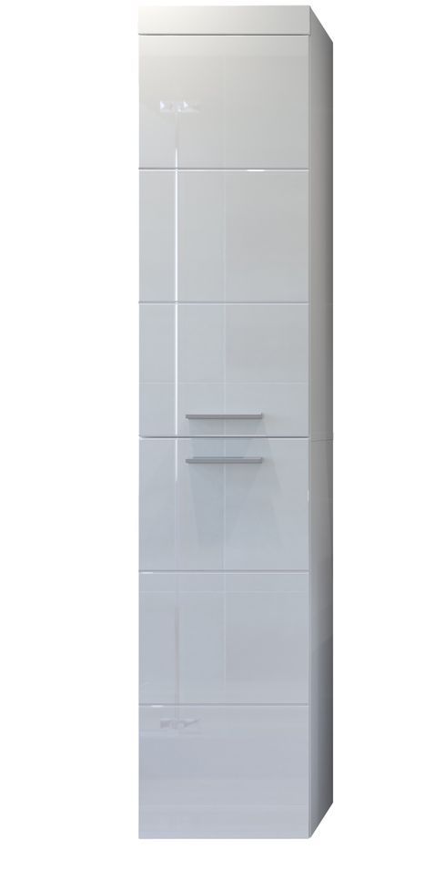 Colonne murale de salle de bain blanc brillant Divone 35 cm - Photo n°1