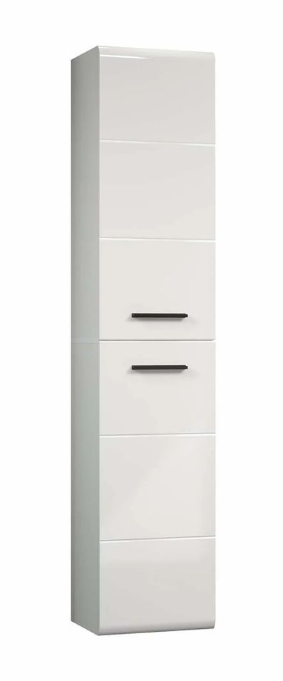 Colonne suspendue en bois MDF blanc 2 portes Randy L 35 cm - Photo n°1