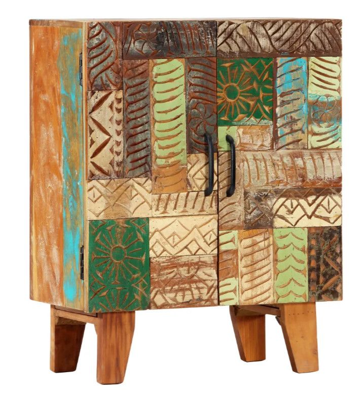 Commode 2 portes bois massif recyclé Zingo - Photo n°1