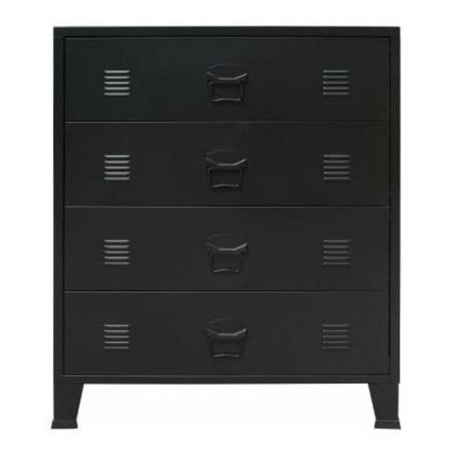 Commode 4 tiroirs métal Kibane 78 cm - Style industriel - Photo n°1