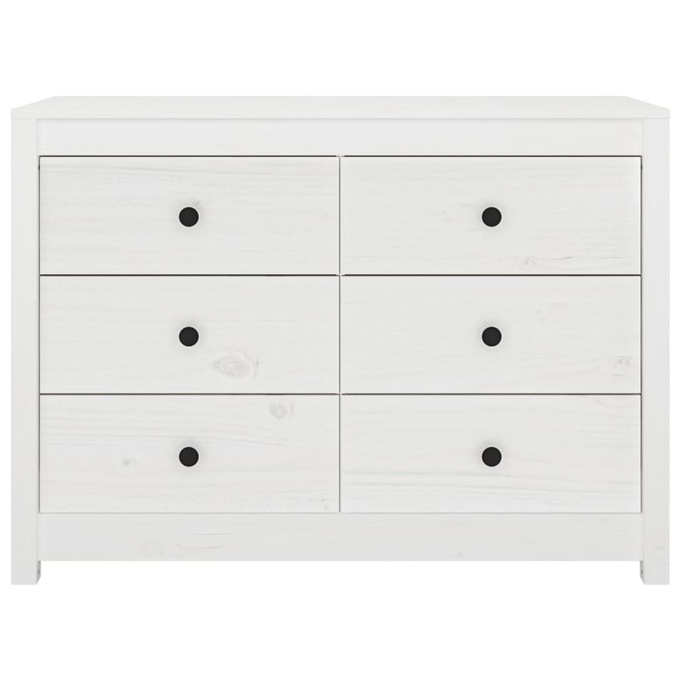 Commode 6 tiroirs en bois de pin massif 100 cm – Collection Kaskita - Photo n°1