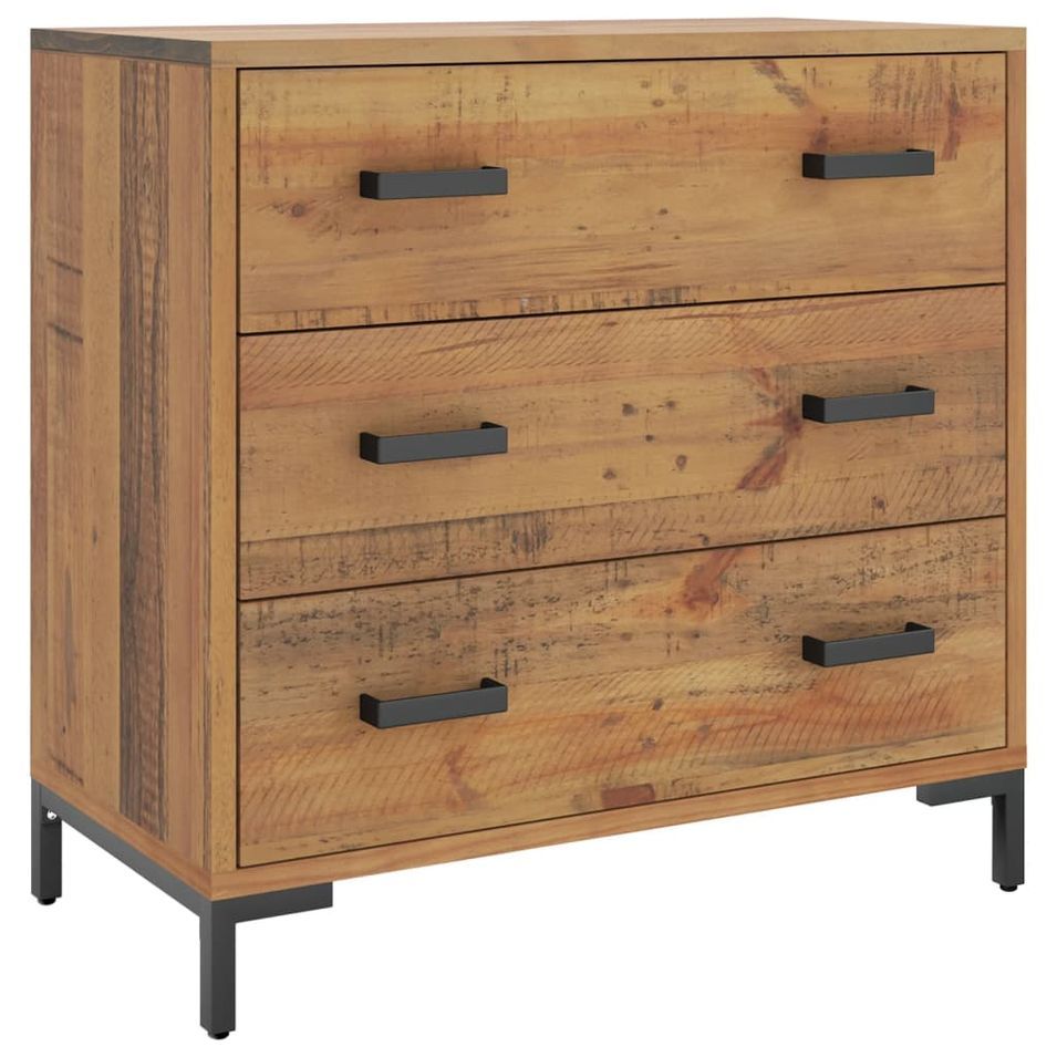 Commode 75x35x70 cm Bois de pin massif - Photo n°1