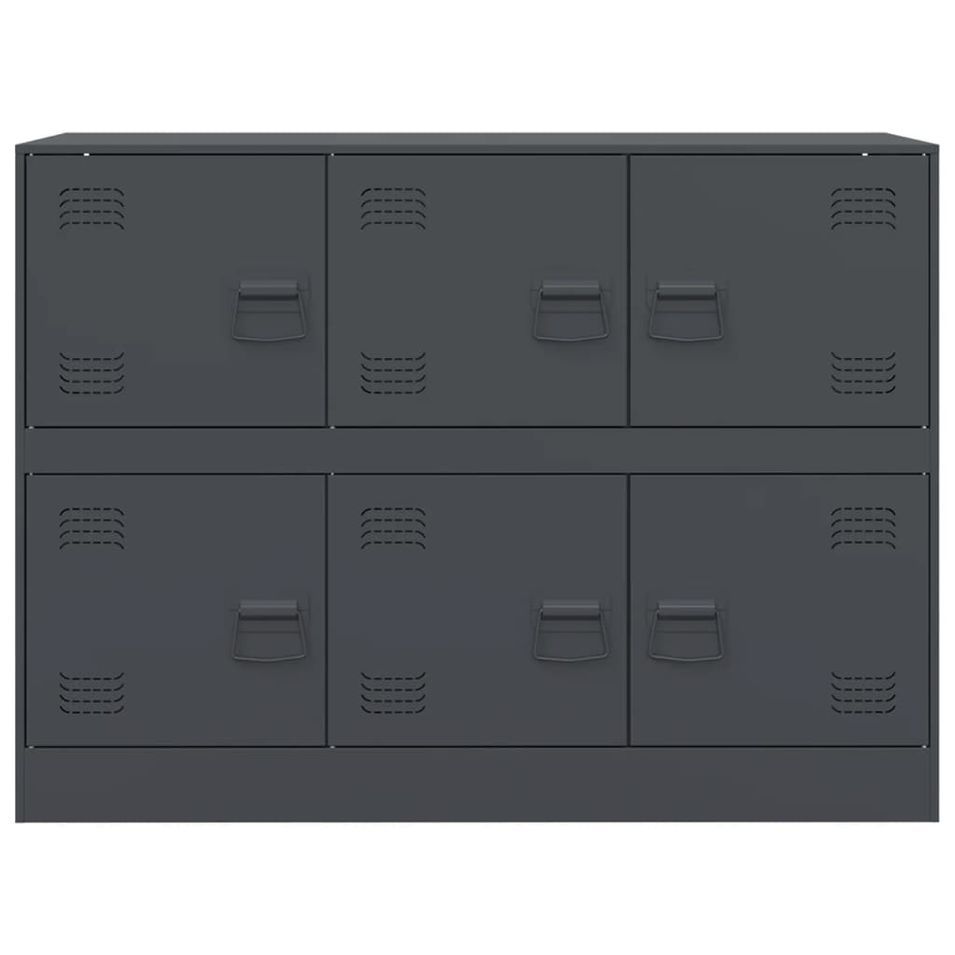Commode à 6 casiers en acier Klavin 99 cm - Style industriel - Photo n°1