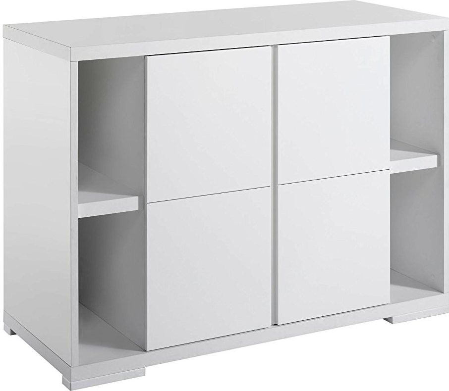 Commode à langer 2 portes 2 tiroirs bois blanc Maximo - Photo n°1