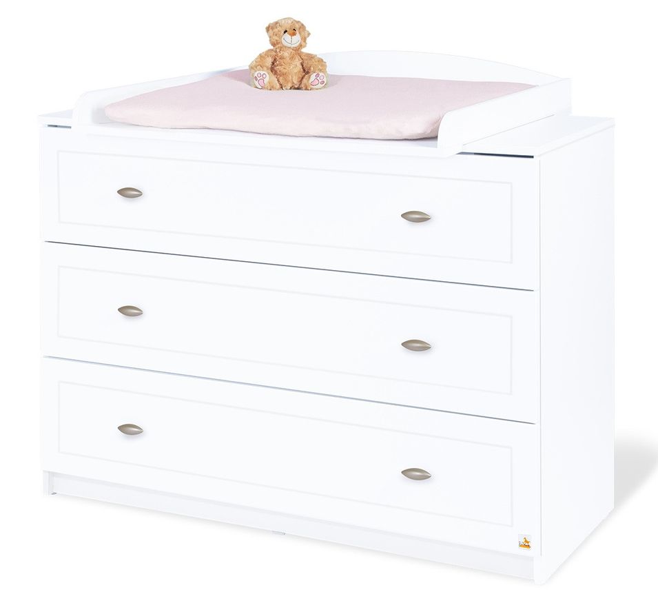 Commode à langer 3 tiroirs bois blanc Laura - Photo n°1