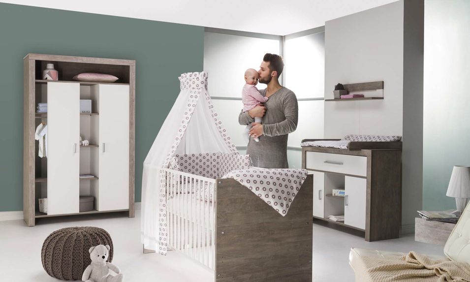 Commode à langer bois driftwood blanc et naturel Switch - Photo n°1