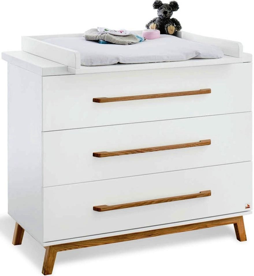 Commode à langer bois laqué blanc Riva - Photo n°1