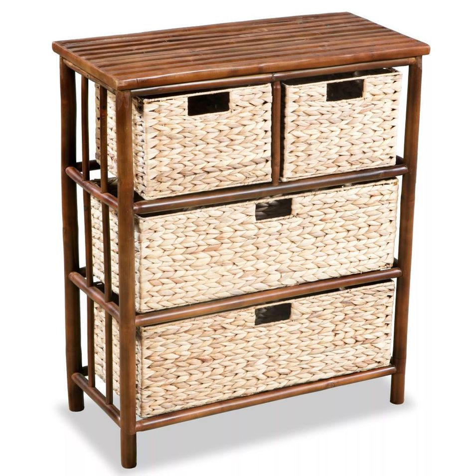 Commode Bambou et Jacinthe d'eau 68 x 33 x 80 cm - Photo n°1