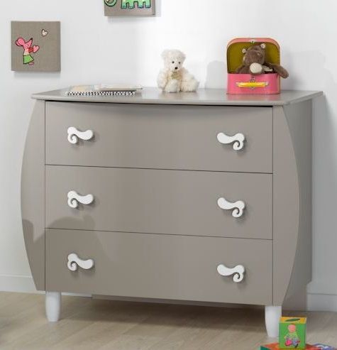 Commode bébé 3 tiroirs lin Lutin - Photo n°1