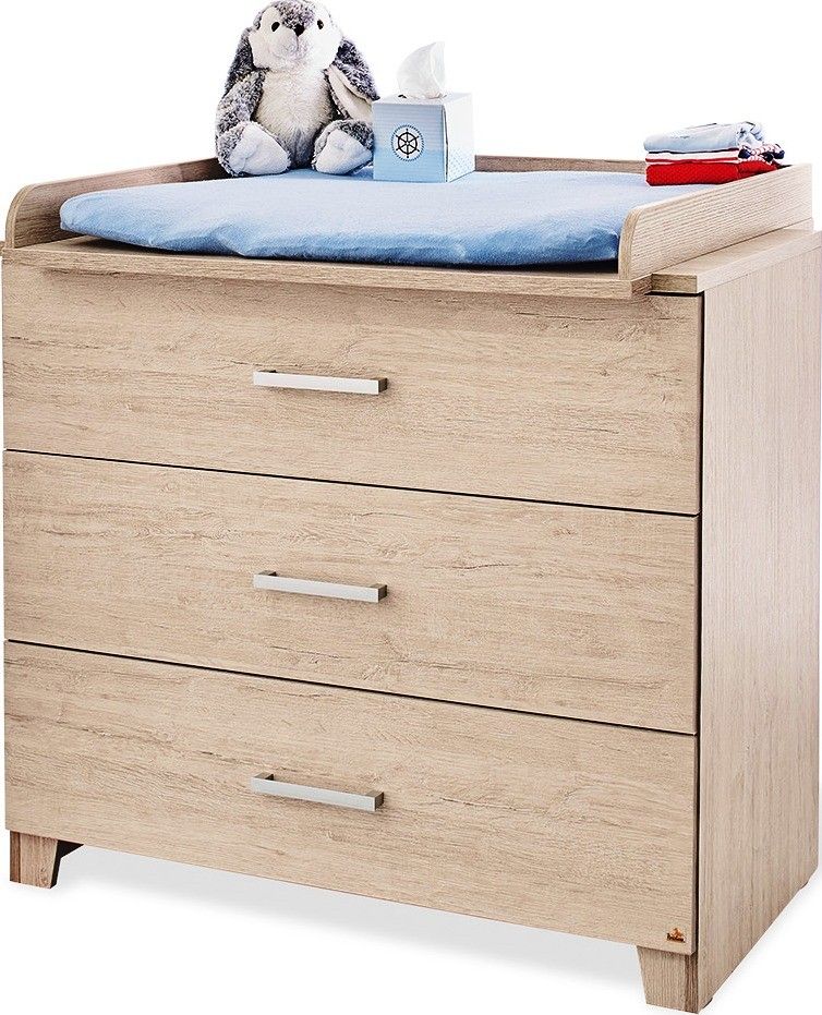 Commode bébé avec plan à langer large bois clair Boléro - Photo n°1