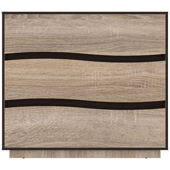 Commode chêne clair3 tiroirs Eneva 157 cm - Photo n°1