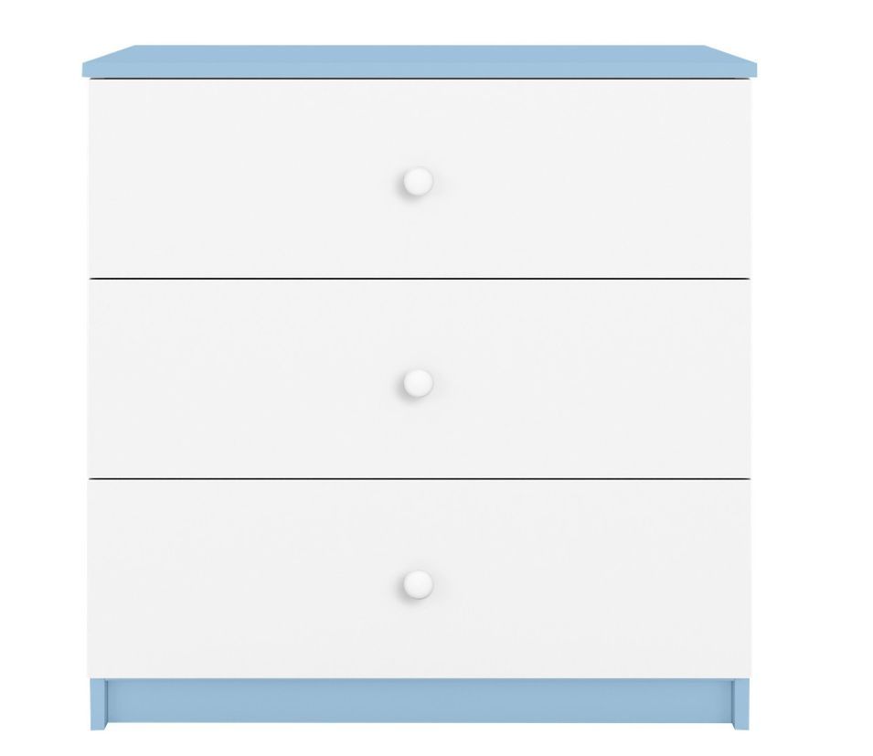 Commode enfant bleue et blanche Drimy 80 cm - Photo n°1