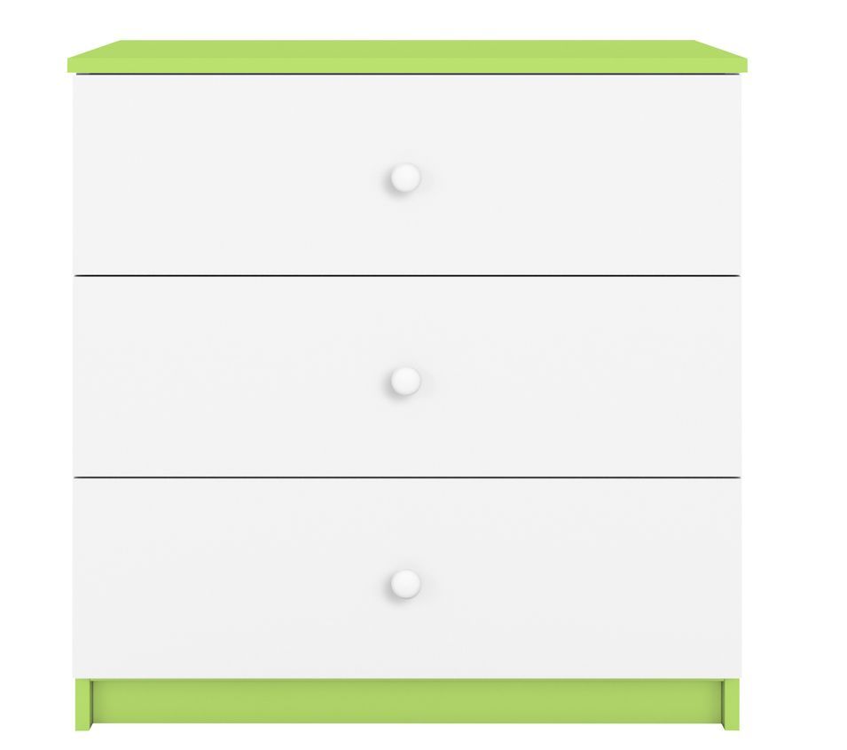 Commode enfant verte et blanche Drimy 80 cm - Photo n°1