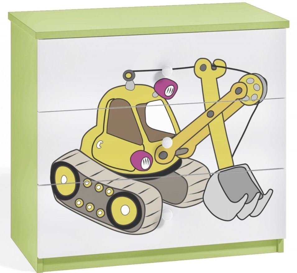 Commode enfant verte version grue 80 cm - Photo n°1