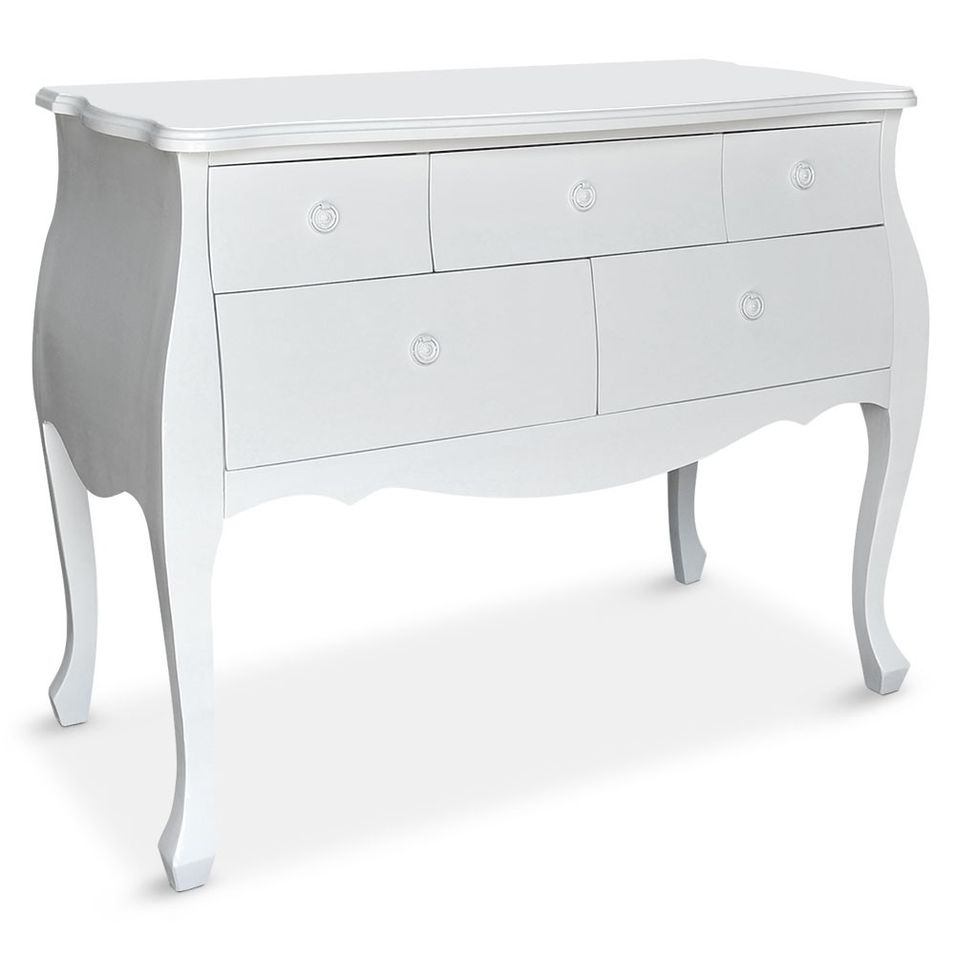 Commode moderne laquée blanche Authentica - Photo n°1