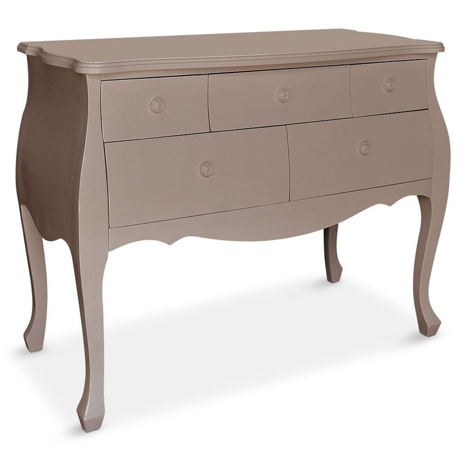 Commode moderne laquée taupe Authentica - Photo n°1