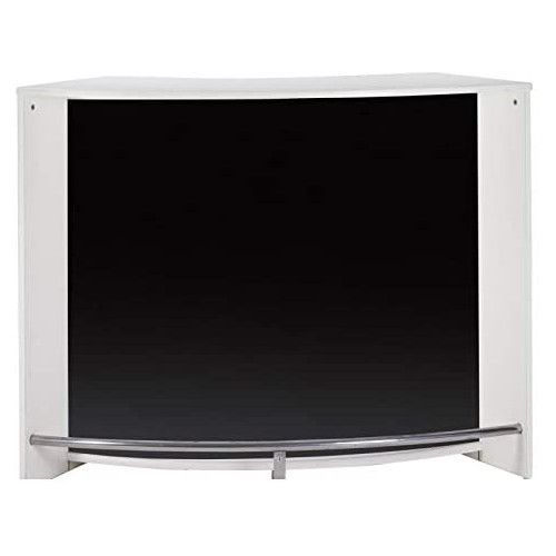 Comptoir de bar 2 portes blanc et noir Snack 134 cm - Photo n°1