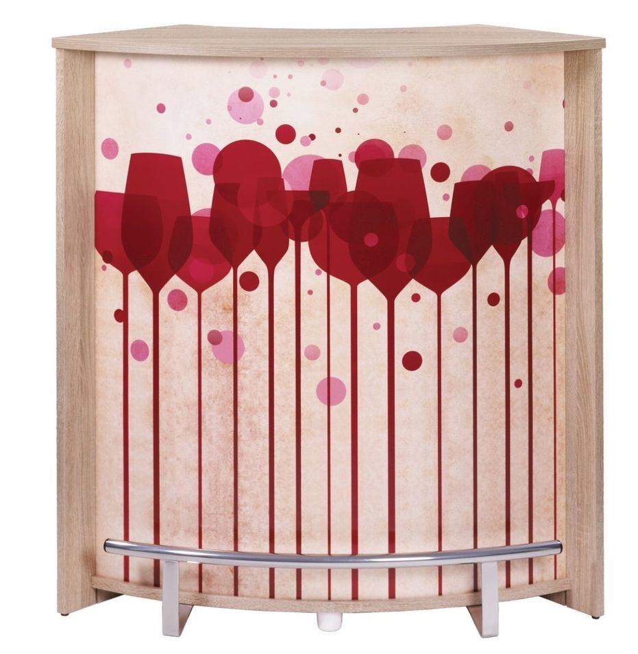 Comptoir de bar naturel et imprimé verres Snack 96 - Photo n°1